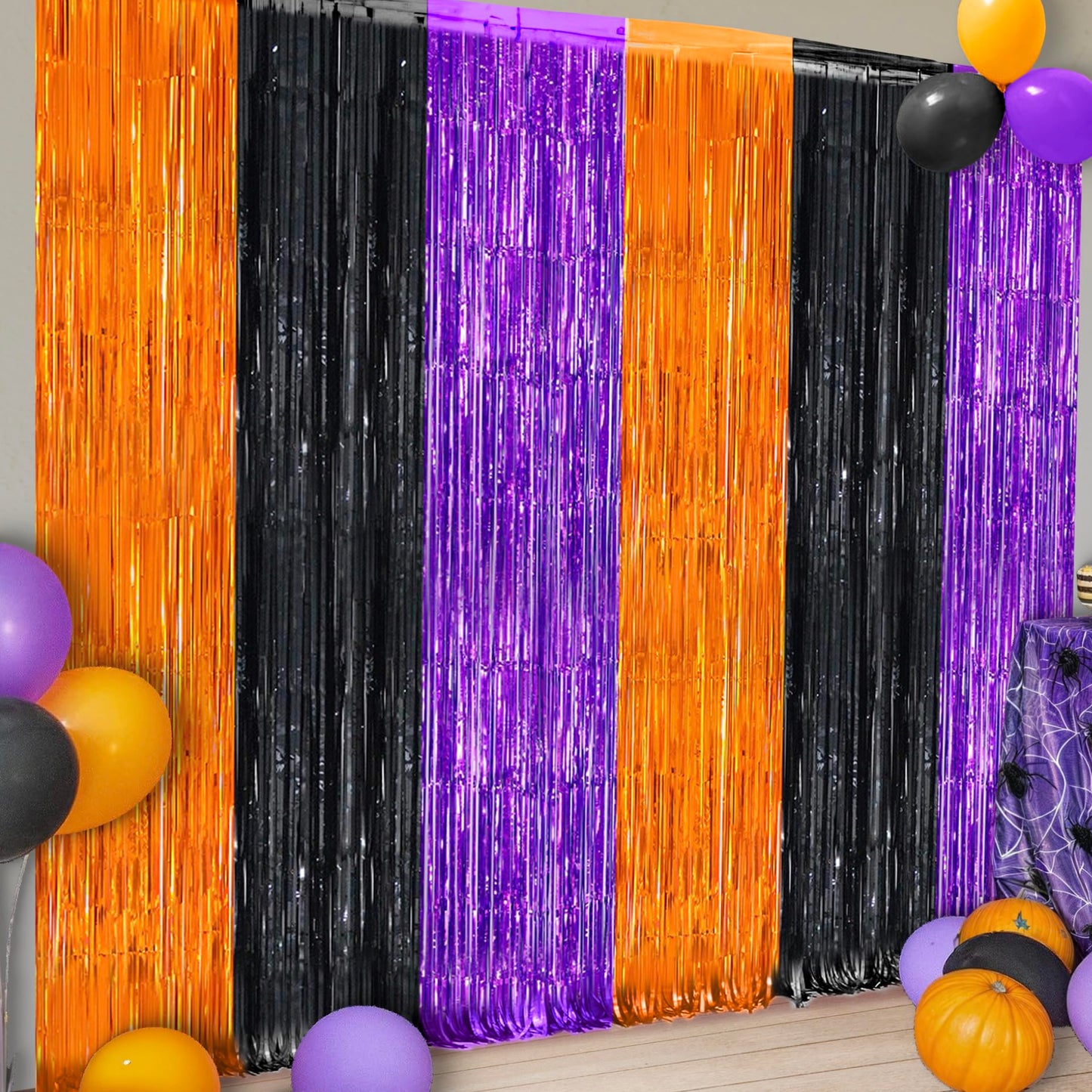 Halloween Metallic Foil Fringe Curtain