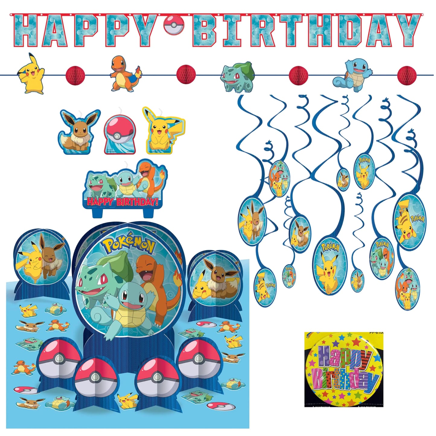 Pokemon Classic Birthday Decoration Kit