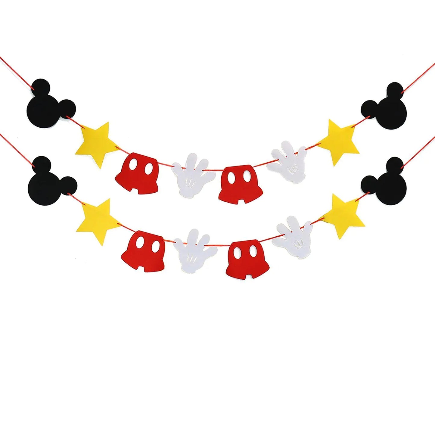 Mouse-Themed Felt Garland Banner Set (16pcs)