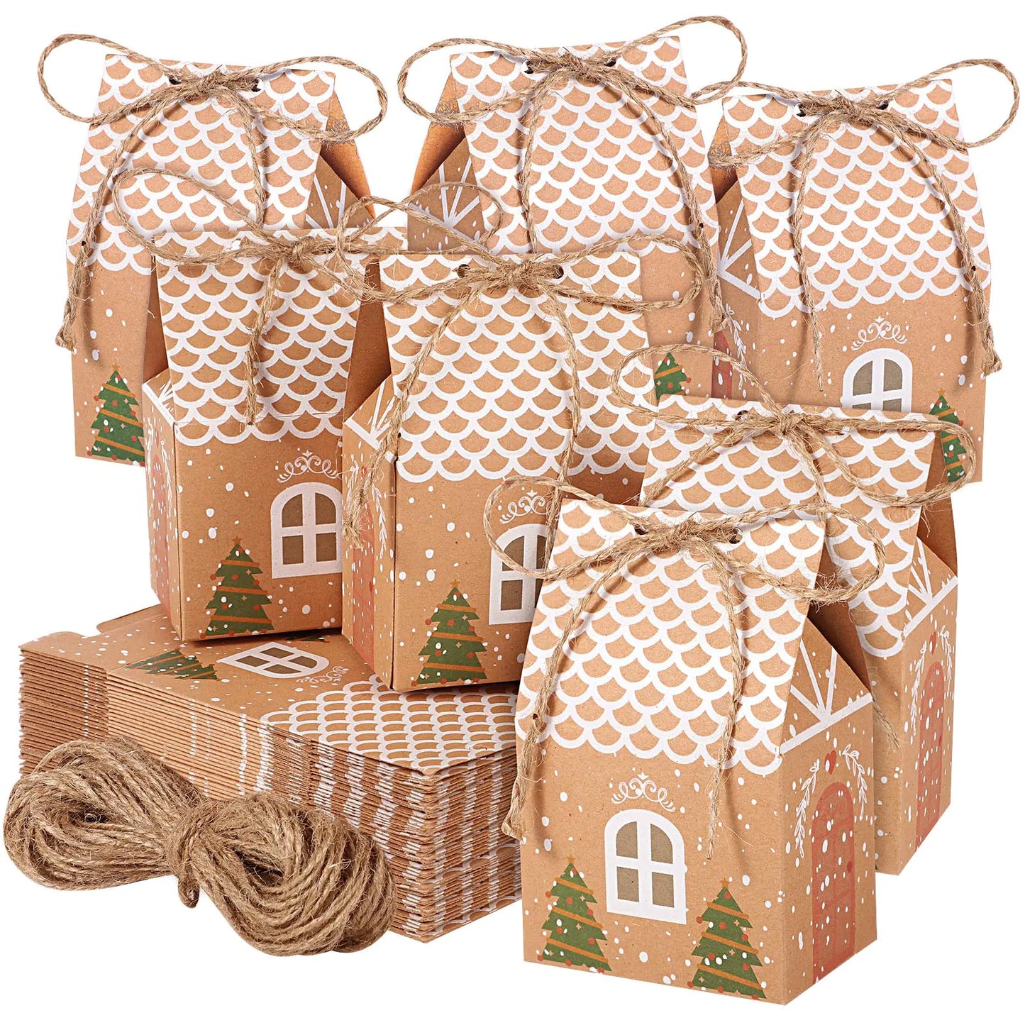 Christmas Festive Favor Boxes 72-Pack