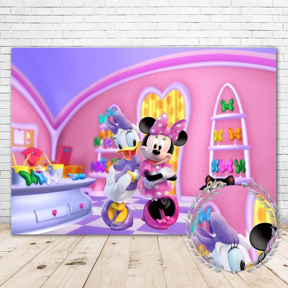 Bow Character Happy Birthday Vinyl Photography Backdrop – 7 x 5 Ft