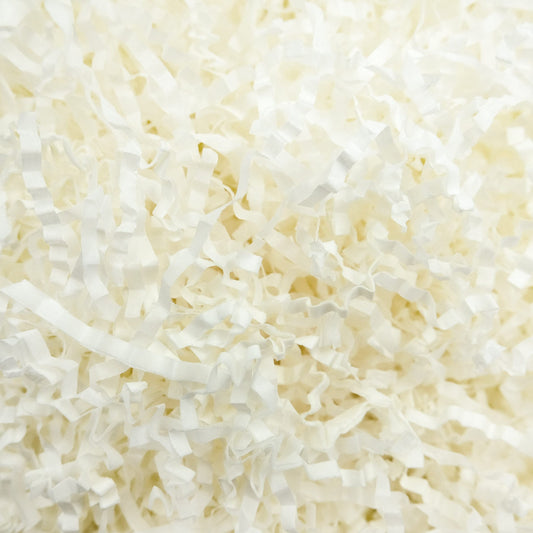 TCAIRG Creamy White Crinkle Cut Paper Shred Filler (1/2 LB) for Gift Wrapping and Basket Filling - Shredded Paper for Gift Box Box Confetti Shredded Box Stuffing