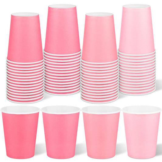 Pink Gradient Paper Cups 9 oz Disposable Party Cups