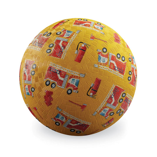 Fire Truck Rubber Playground Ball – 7 Inch, Ages 3+