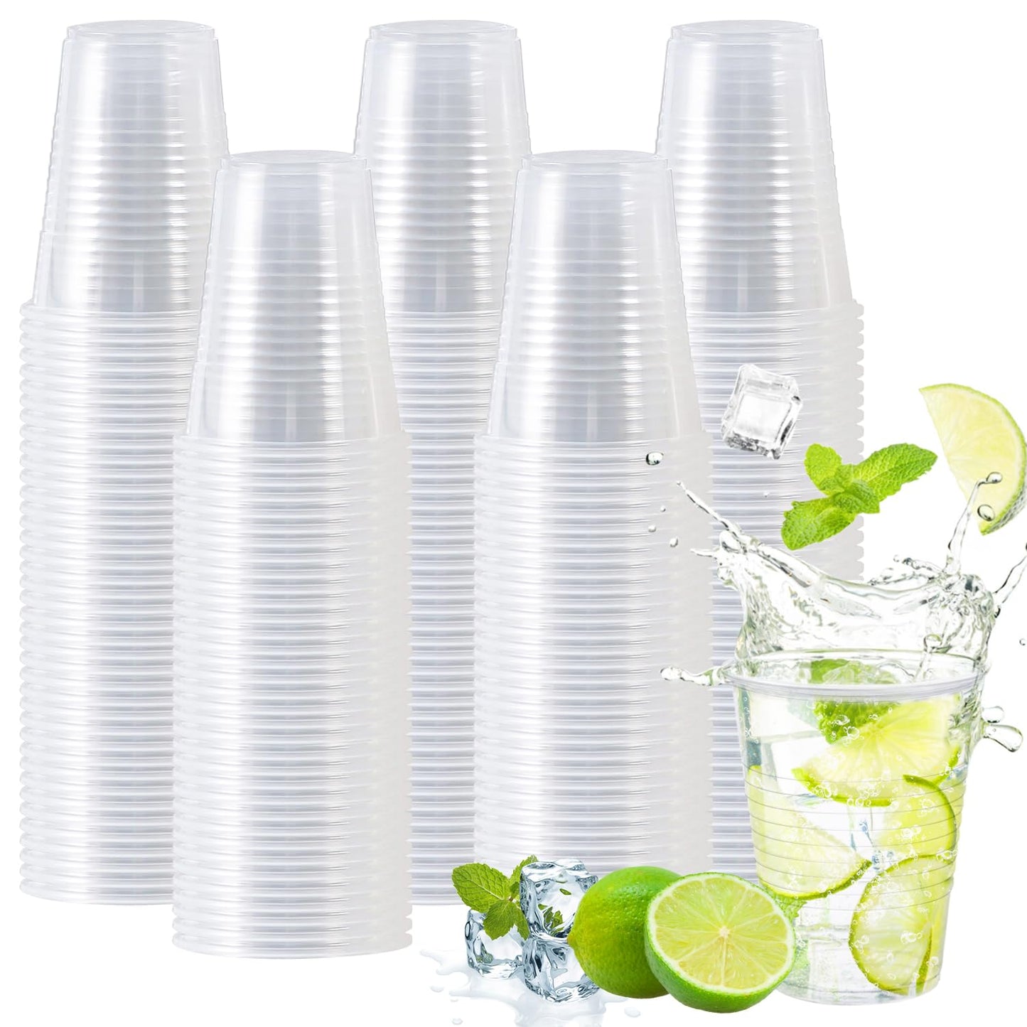 Clear Plastic Party Cups 12oz - 300 ct