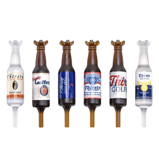 Beer Bottle Golf Tees – 6 Pack, Funny Novelty Golf Gift