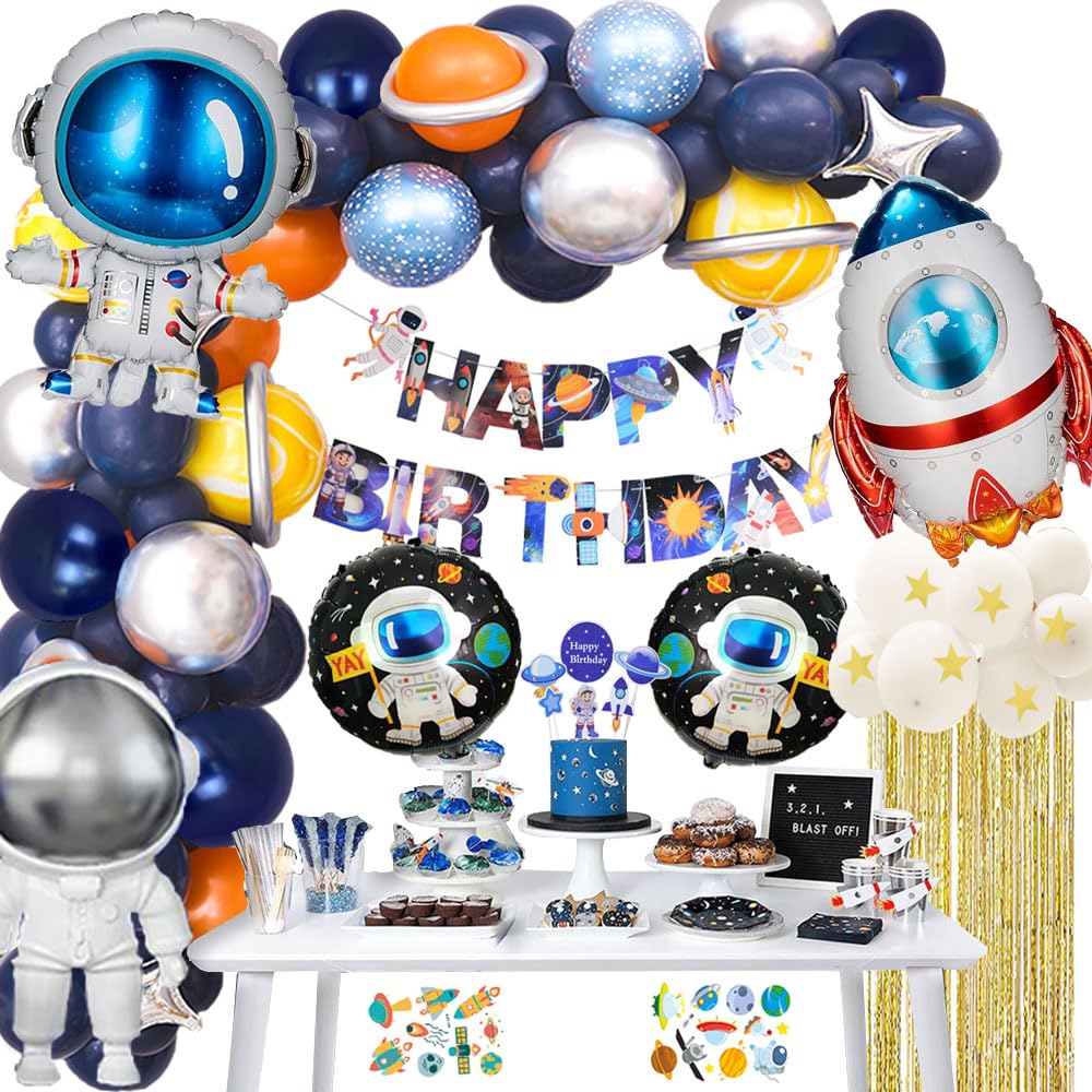 Outer Space Birthday Party Decoration Kit with Banner & Balloons