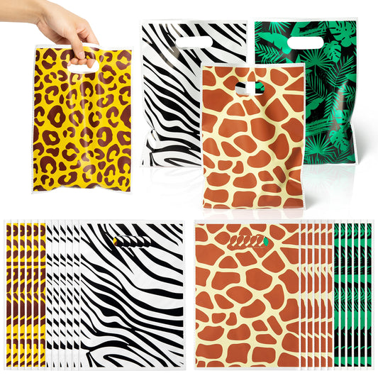 Animal Print Jungle Party Favor Bags - 60 ct