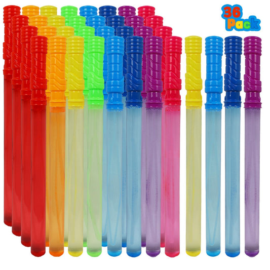 Rainbow Bubble Wands Kids Party Favors - 36 ct