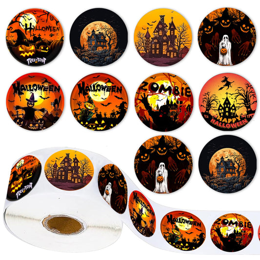 Halloween Spooky Sticker Roll – 500 Pieces