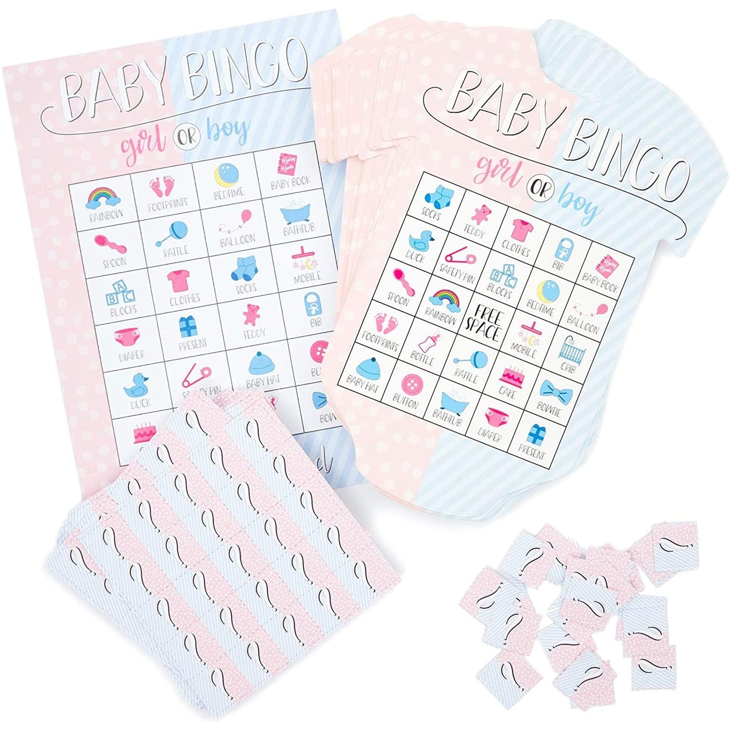 Gender Reveal Bingo Game Set – 38 Piece