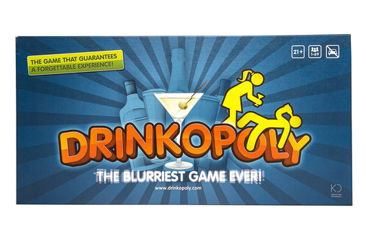 Drinkopoly – The King of Drinking Games – Combined Board/Table Party Games for Adults and Students with 50 Expansion Cards with Tasks An (Un)Forgettable Experience A Drinking Game Gift Set