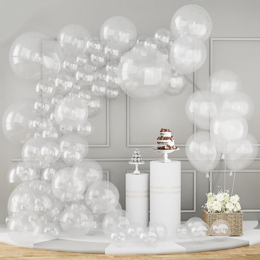 Clear Latex Balloon Garland Arch Kit – 151 Piece, Mixed Sizes