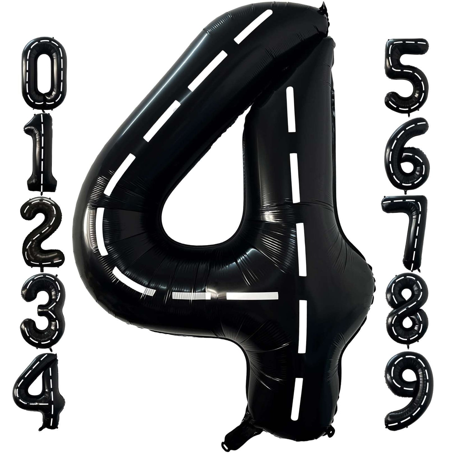 Race Car Number 4 Giant Foil Birthday Balloon