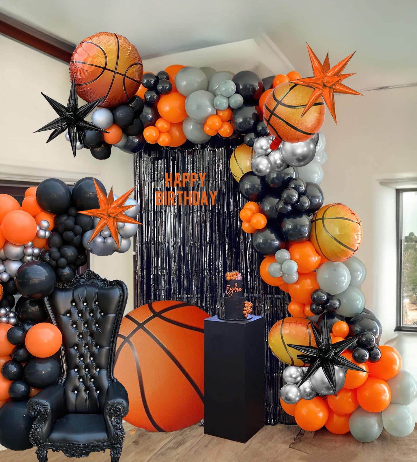 Basketball Balloon Garland Arch Kit – 136 Piece