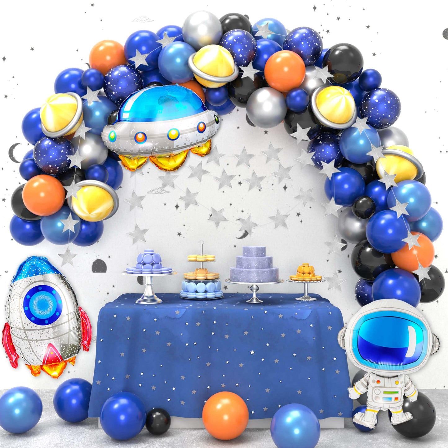 Outer Space Balloon Garland Kit – 118 Piece