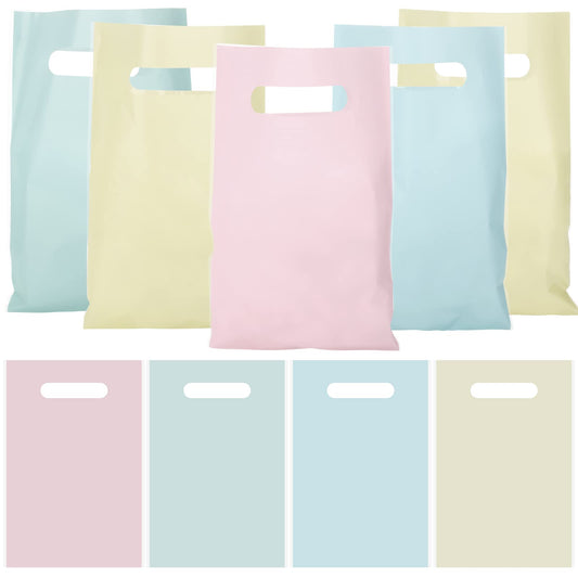 Pastel Plastic Party Favor Bags - 160 ct