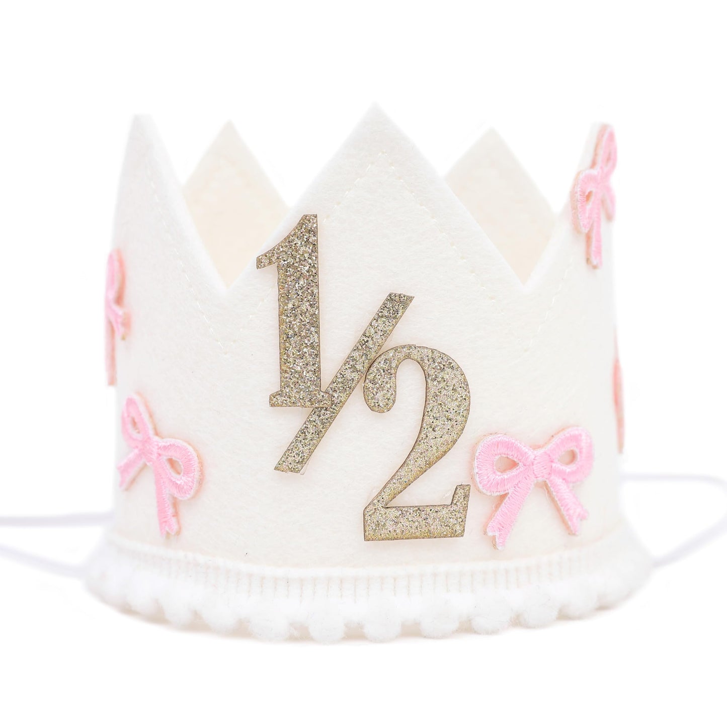 Bow Half Birthday Crown – 1/2 Birthday Hat for Girls