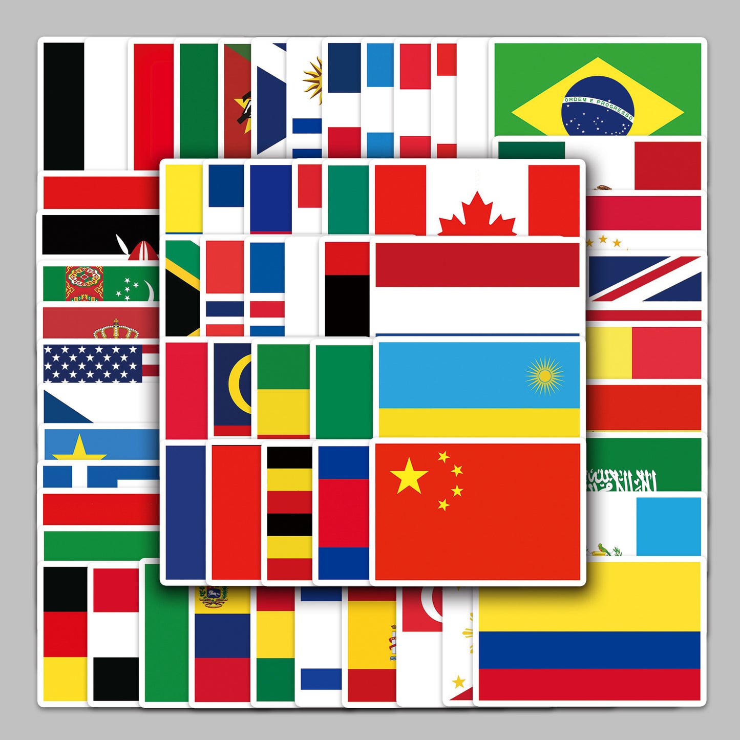 105 Country Flag Stickers for Creative Projects