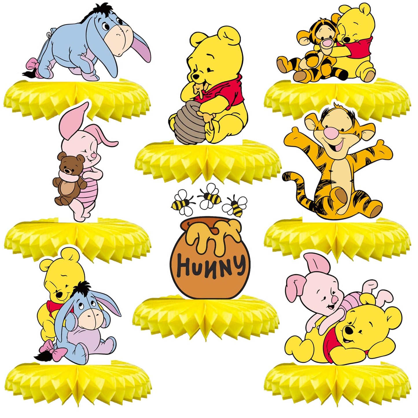 Honey Bear Character 3D Honeycomb Table Centerpieces