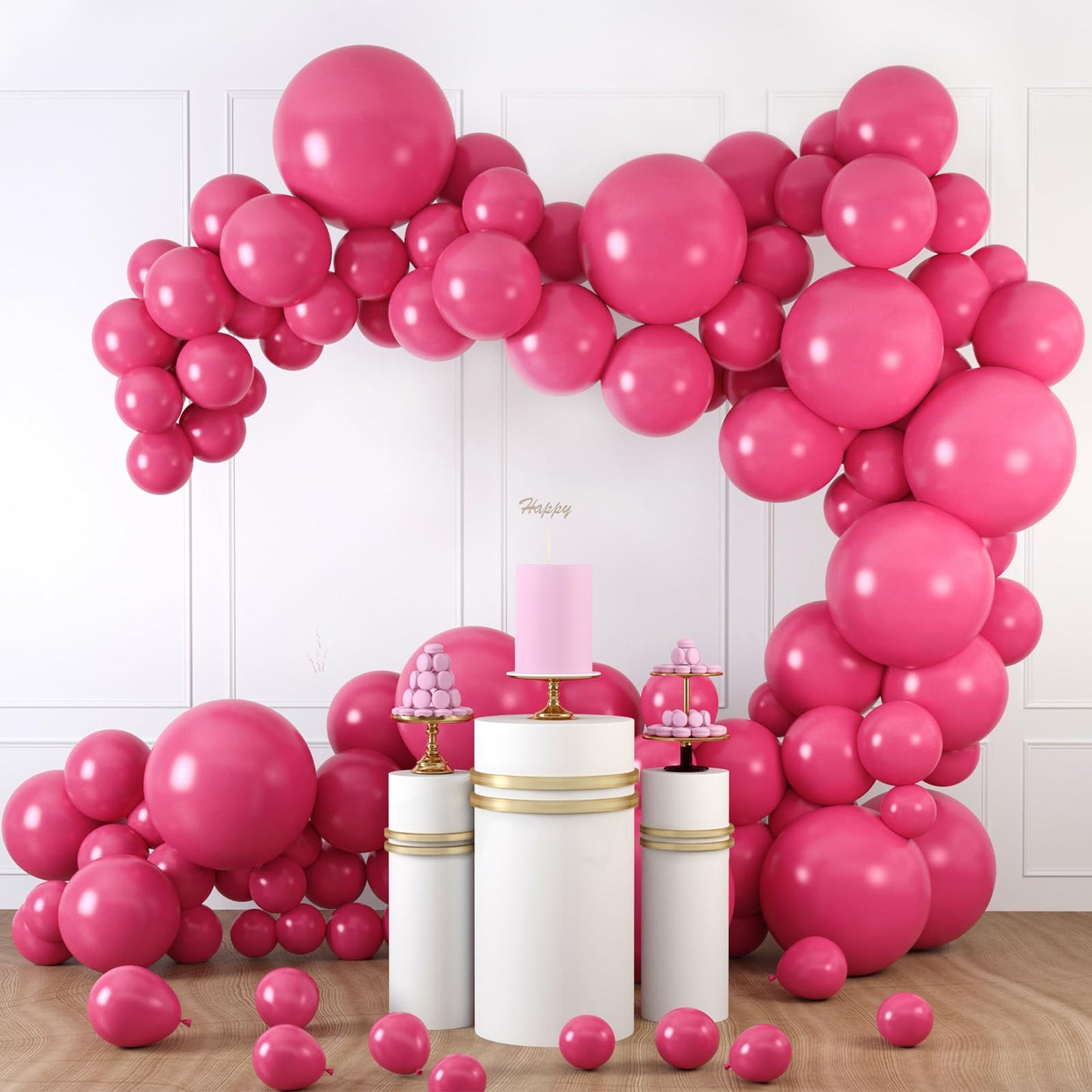 Hot Pink Balloon Garland Arch Kit – 150 Piece
