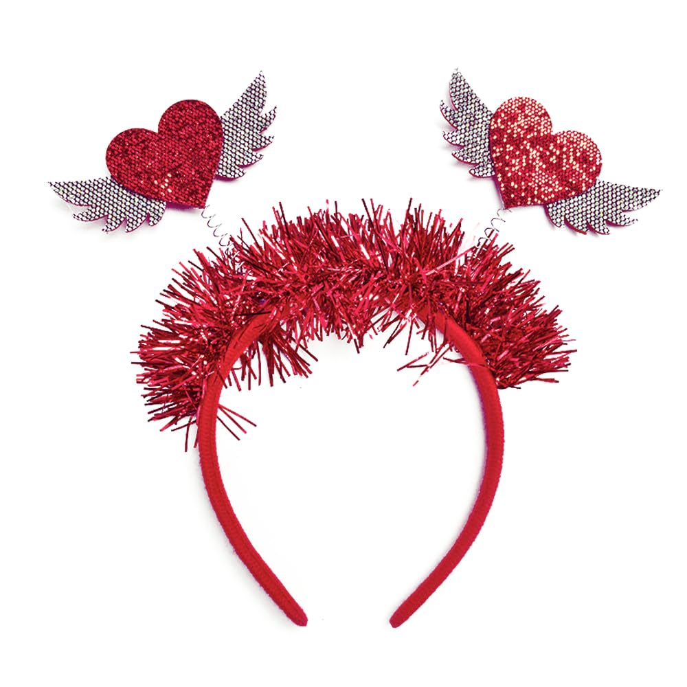 Valentines Glitter Heart Headband