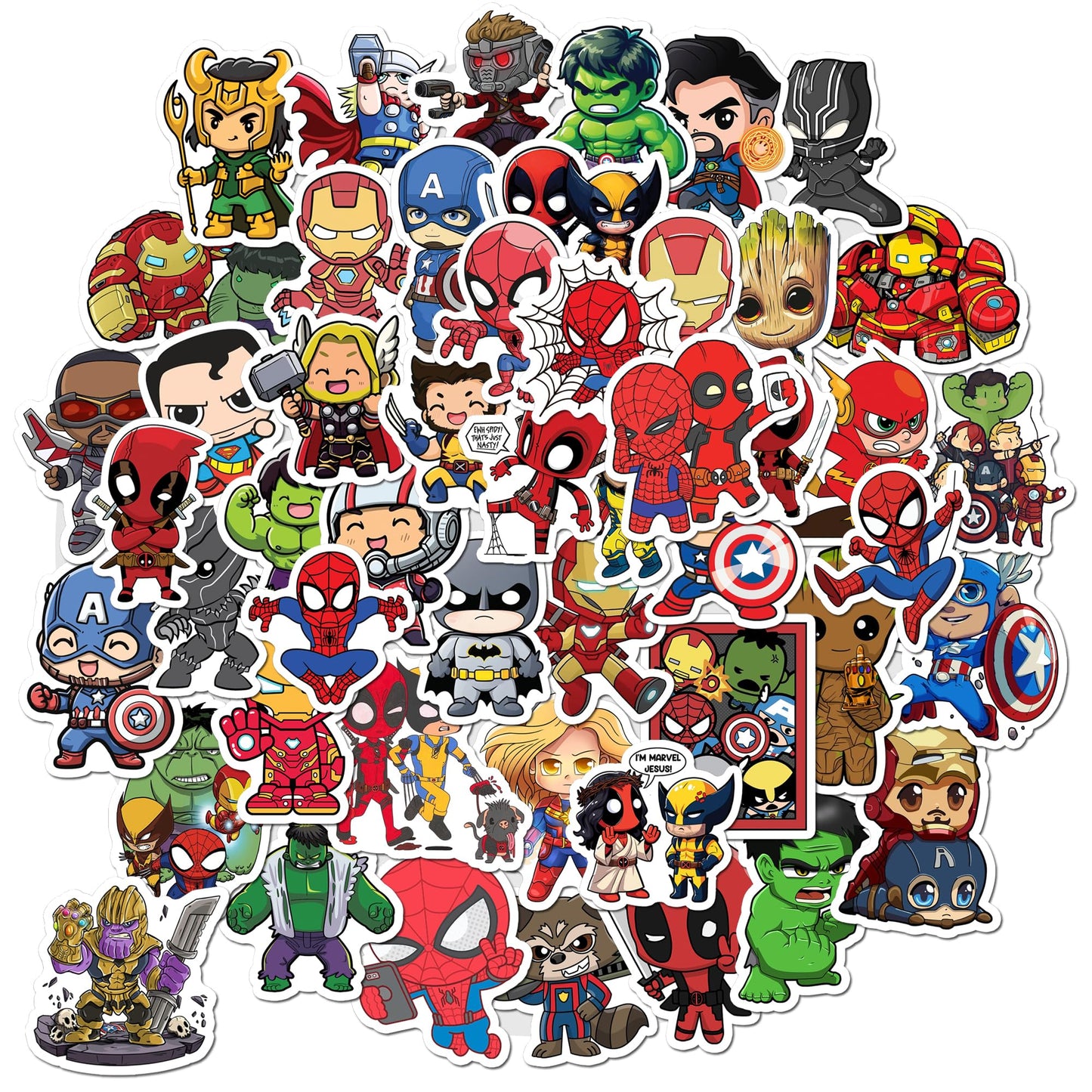 Avengers Vinyl Superhero Stickers - 50 ct