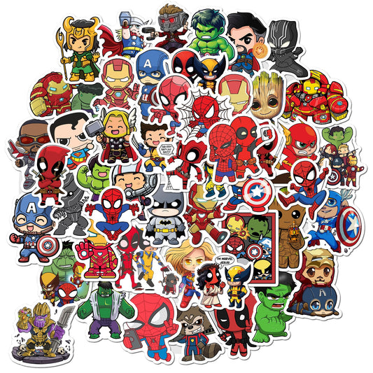 Avengers Vinyl Superhero Stickers - 50 ct
