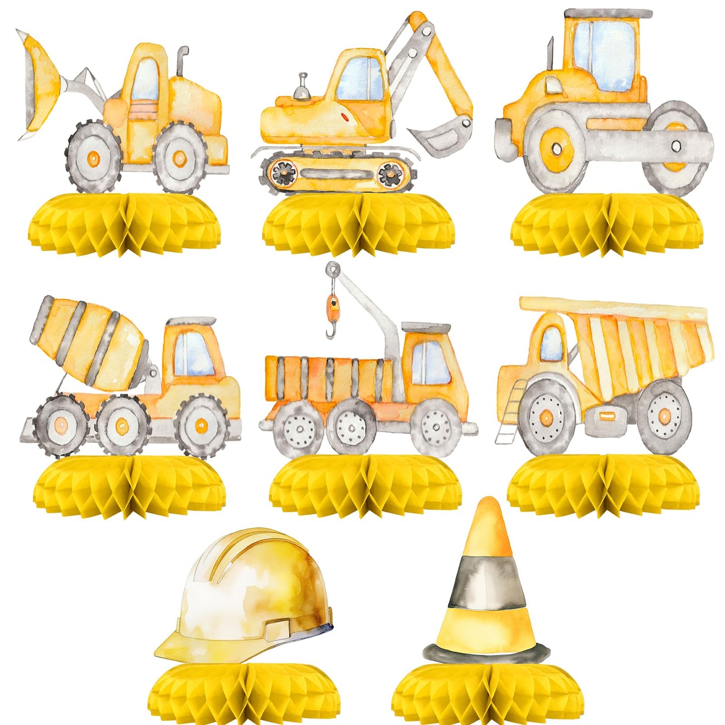 Construction Cute Honeycomb Table Centerpieces