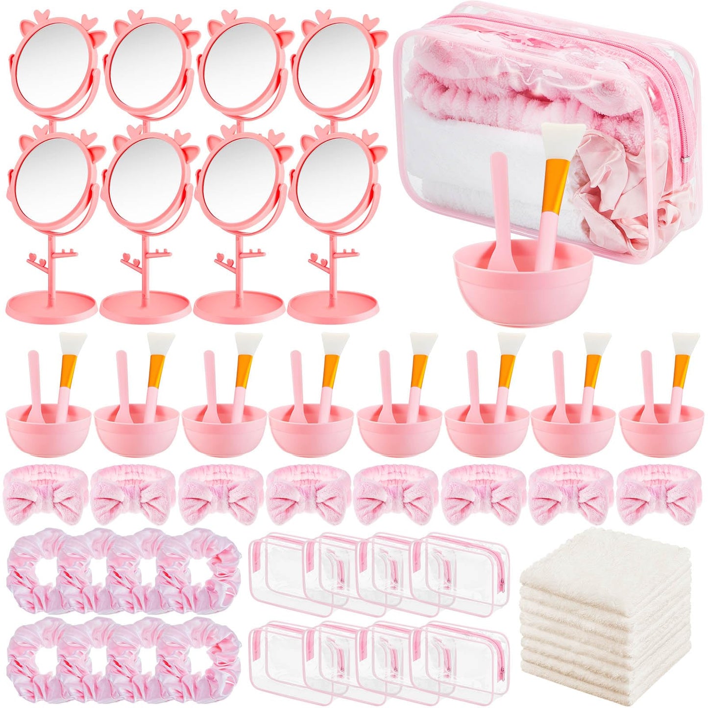 Spa Party Favours Bulk Set – 96 Piece, Pink