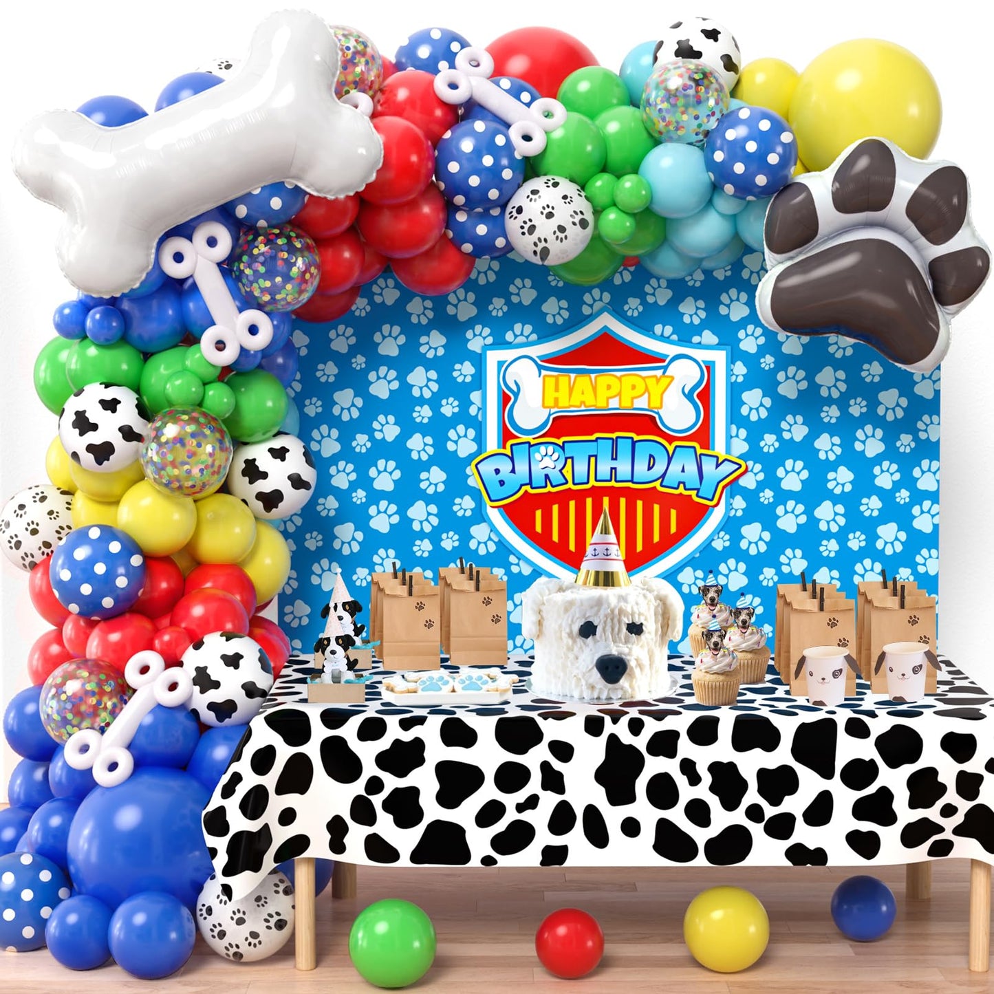 Puppy Paw Print Birthday Party Decoration Kit