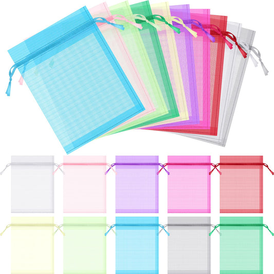 Assorted Colour Organza Drawstring Gift Bags – 500 Pack