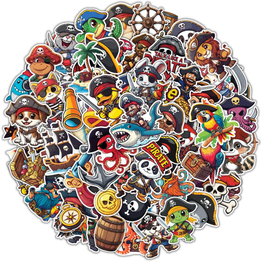 Pirate Assorted Sticker Pack - 64 ct
