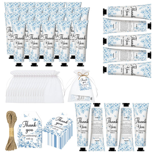 Blue Flower Hand Cream Baby Shower Favours – 50 Sets