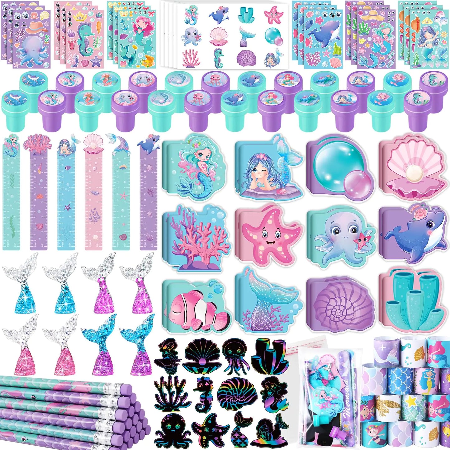 Mermaid Stationery Party Favor Set - 240 ct