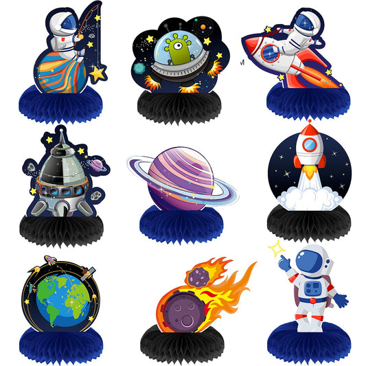 Outer Space Honeycomb Table Centrepieces – 9 Piece