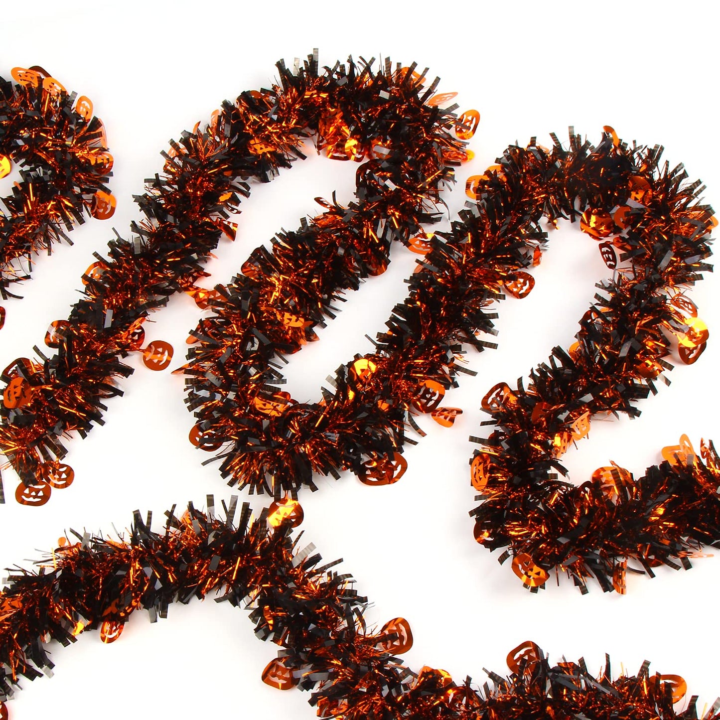 Halloween Tinsel Garland Pumpkin Decor