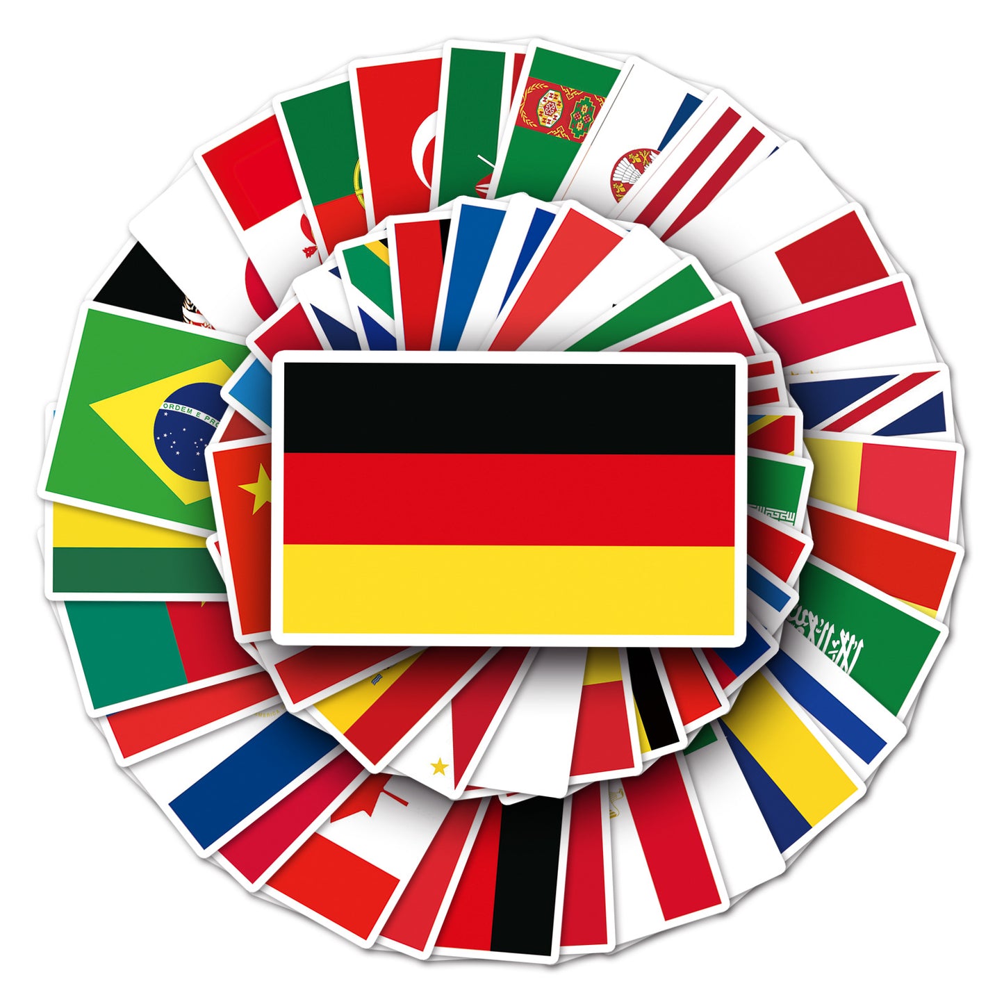 105 Country Flag Stickers for Creative Projects