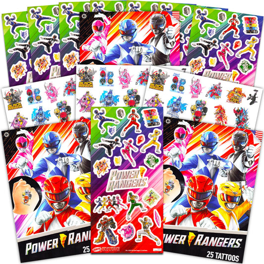 Power Rangers Stickers & Temporary Tattoos Party Favours Bundle