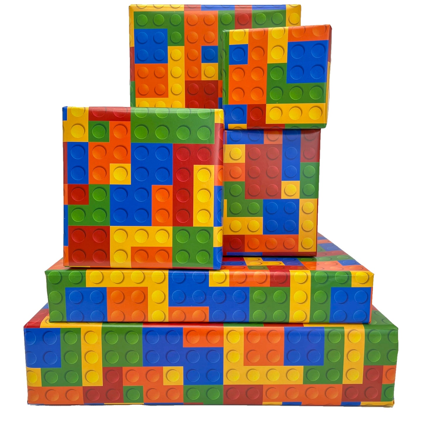 Building Blocks Gift Wrapping Paper – 6 Sheets
