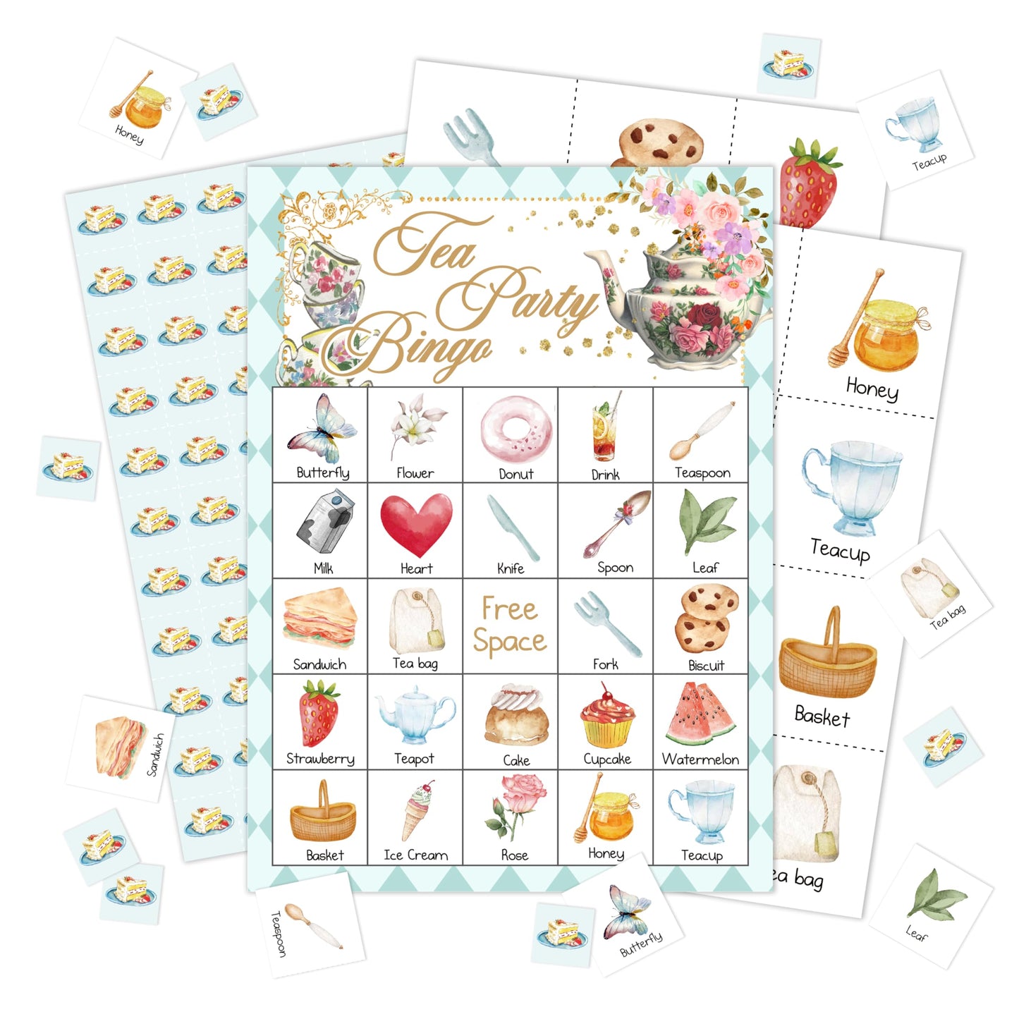Tea Party Bingo Game Set