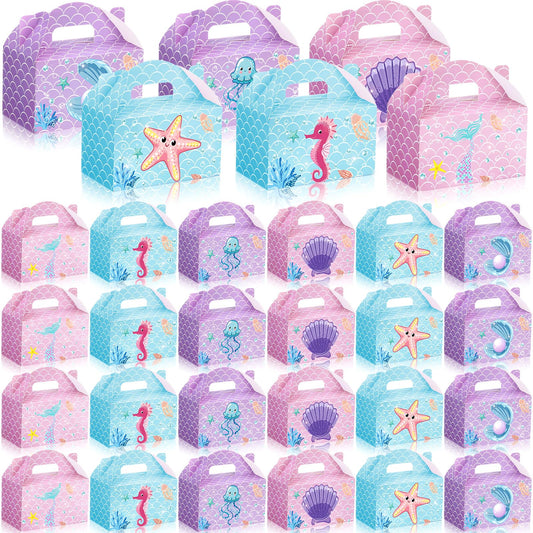 Mermaid Party Favor Gable Boxes – 24 ct