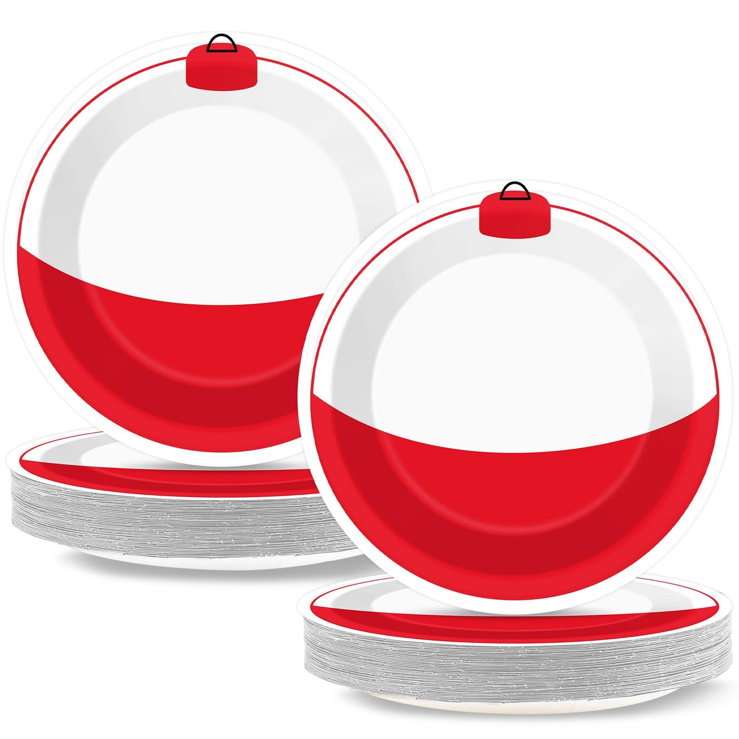 Gone Fishing Party Dessert Plates 7 Inch – 50 Pack