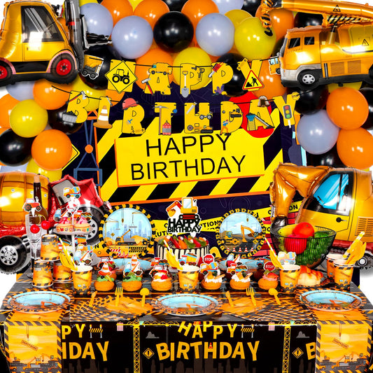 Construction Birthday Party Decoration Kit – 175 Piece
