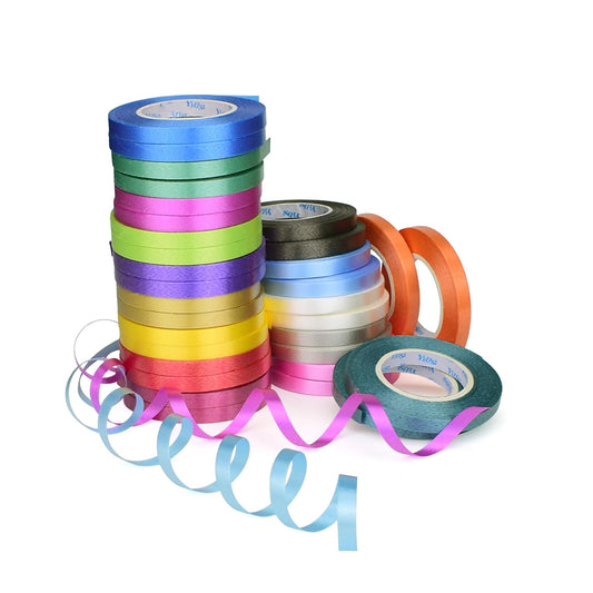ZIIYAN 32 Rolls 16 Colors Curling Ribbons for Gift Wrapping Balloon String Florist Art Craft Decor Wedding Birthday Graduation Festival Party Decor 1/5" Wide 11 Yards Per Roll