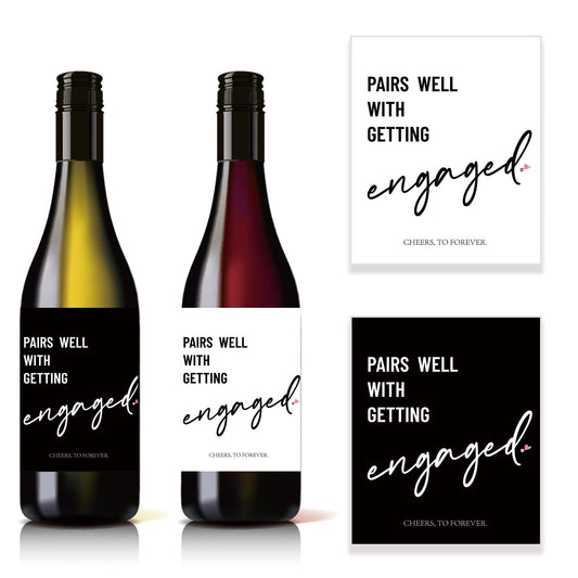 Pairs Well with Engaged Wine Labels – 4 Pack
