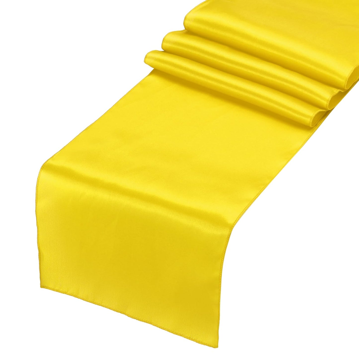 Yellow Satin Table Runners – 2 Pack, 12 x 108 Inch