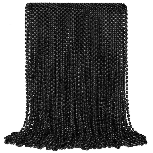 Black Bead Necklaces Party Favours – 100 Pack