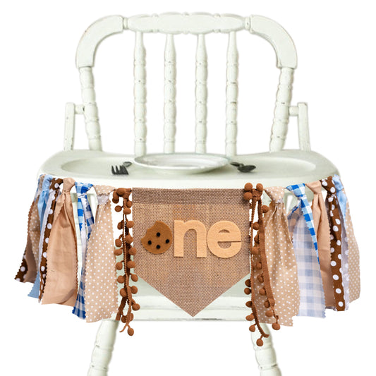 Cookie First Birthday Highchair Banner Photo Prop Decoration