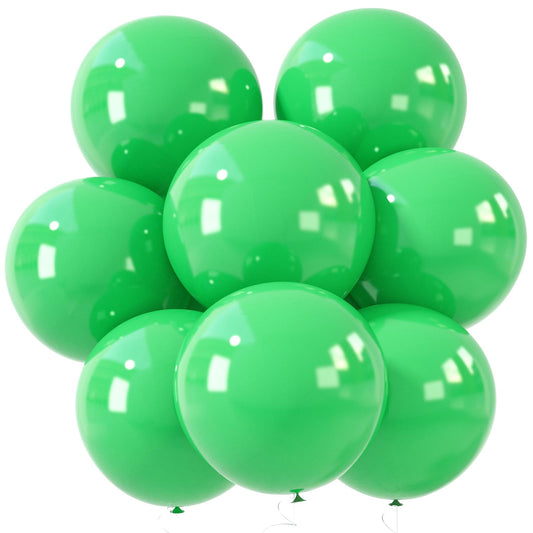 Green Large Latex Balloons Party Decorations - 15 ct
